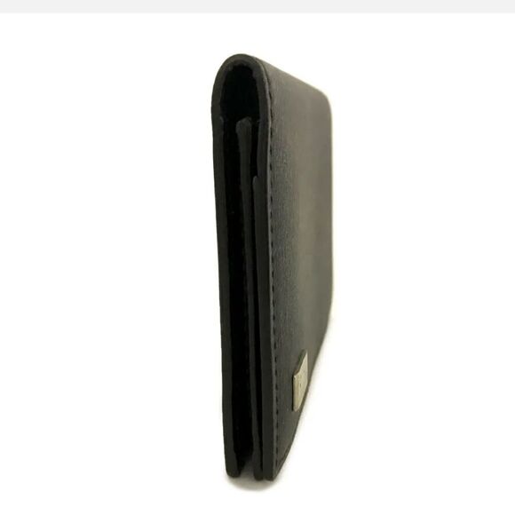 Dunhill Logo Black Leather Card Case EUC - Picture 2 of 7